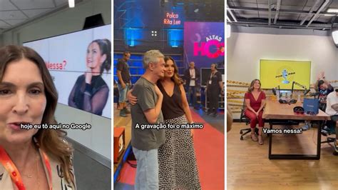 Fátima Bernardes relembra semana de sucesso Altas Horas canal no