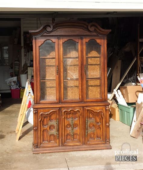 China Cabinet Makeover With Wallpaper Prodigal Pieces China Cabinet