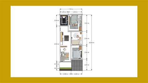 Denah Rumah Ukuran 4x10 Meter 1 Lantai Eminence Solutions Riset