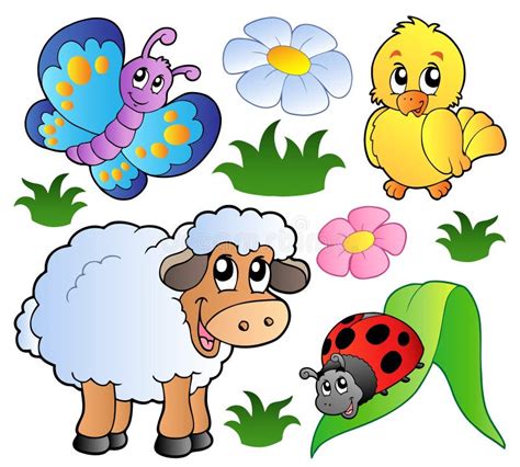 Various Happy Spring Animals Stock Vector - Illustration of animals ...