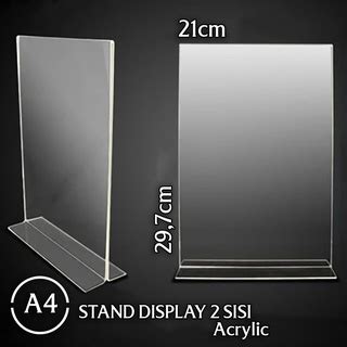 Jual Tent Card Acrylic Display A Potrait Stand Akrilik Tent Holder