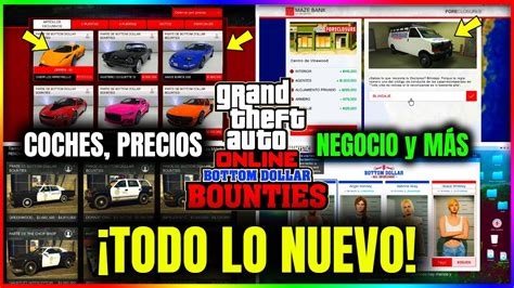 NUEVO DLC Bottom Dollar Bounties TODO LO NUEVO VEHICULOS NEGOCIOS