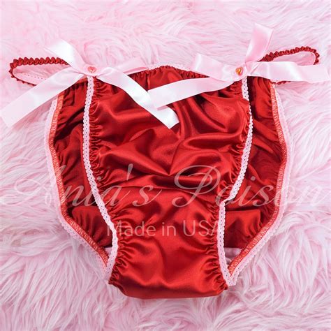 Valentines Day Anias Poison Sissy Mens Satin Red And Pink Classic Wet