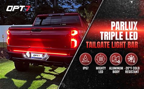 Amazon Opt Redline Parlux Triple Row Led Tailgate Light Bar