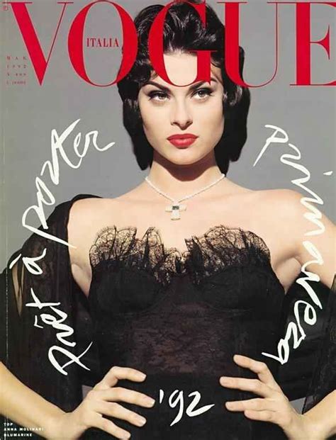 Italian Vogue 1992 Featuring Magali Amadei Magali Amadei Vogue