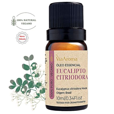 Óleo Essencial De Eucalipto Citriodora 10ml Via Aroma Totus Tuus Cosméticos