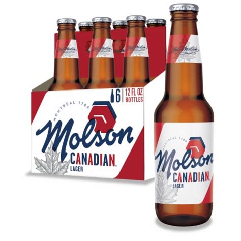 Molson Canadian Lager Beer 6 Bottles 12 Fl Oz Ralphs