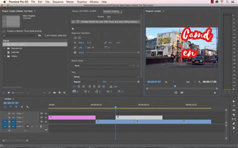 Create Master Text Styles In Premiere Pros Essential Graphics Panel