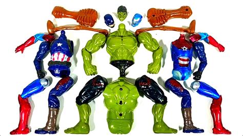 Merakit Mainan Siren Head Vs Hulk Smash Vs Captain America Vs Ironman