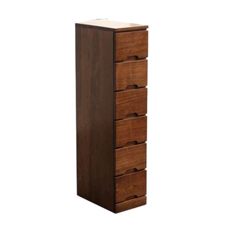 Elegant Vertical Wooden Lingerie Chest 6 Drawer Classic Scandinavian Dresser Dressers Chest Of