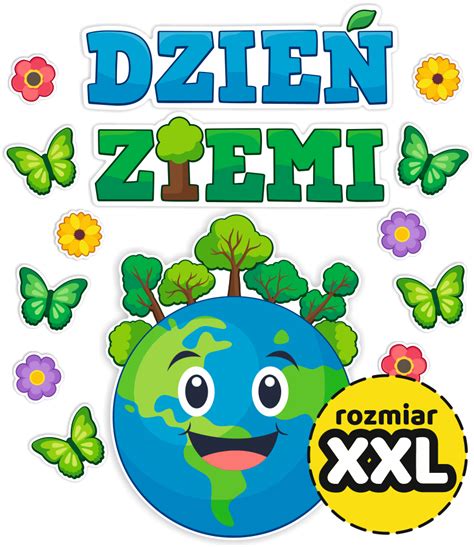 Dekoracja Dzień Ziemi wzór 2 rozmiar XXL SzkolneNaklejki pl