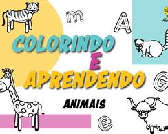 Aprendendo O Abc Colorindo Os Animais Arquivo Digital Elo7