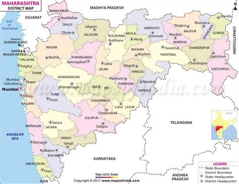 Maharashtra District Map North America Continent Map, Africa Continent ...