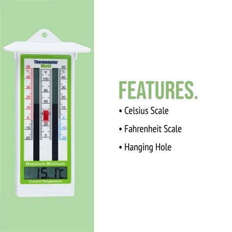 Digital Max Min Greenhouse Thermometer Classic Design Max Min