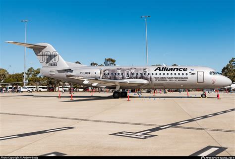 VH QQW Alliance Airlines Fokker 70 F28 Mark 0070 Photo By Andrew