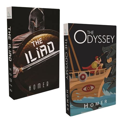 Set Of 2 Fiction Poetry By Homer The Iliad The Odyssey 9788131962015 Homer