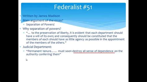 Federalist Questions And Answers