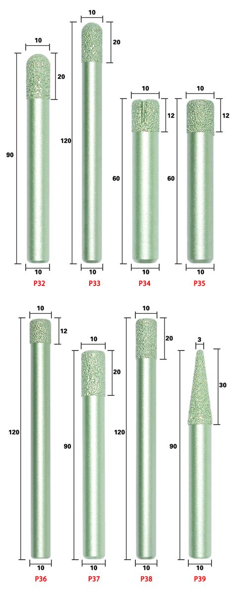 P49 10 6 40mm Tapered Ball Nose End Mill Stone Engraving Cnc Tools V