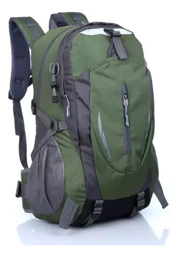 Mochila Deportiva Impermeable Para Alpinismo Color Army Green Dise O De