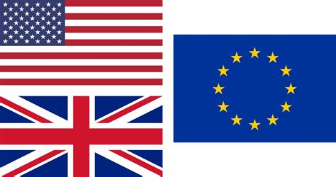 Flag Of Usa Uk And Eu Vector Art At Vecteezy