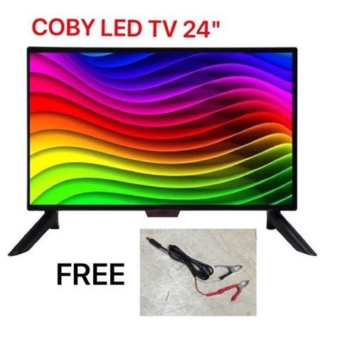 COBY SUPER SLIM LED TV 24with 12V Battery Clamp Screen 20 Inches