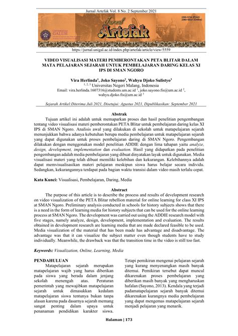 Pdf Visualisasi Materi Pemberontakan Peta Blitar Dalam Matapelajaran