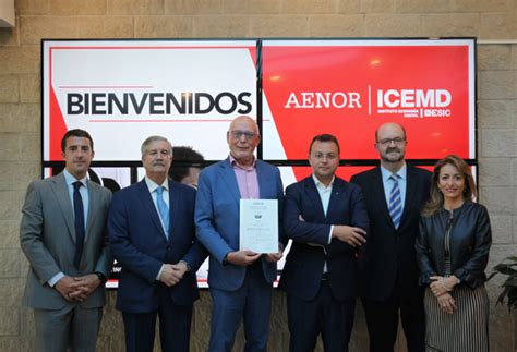 Aenor Y Aqclab Hacen Entrega A Icemd Del Primer Certificado Iso Iec