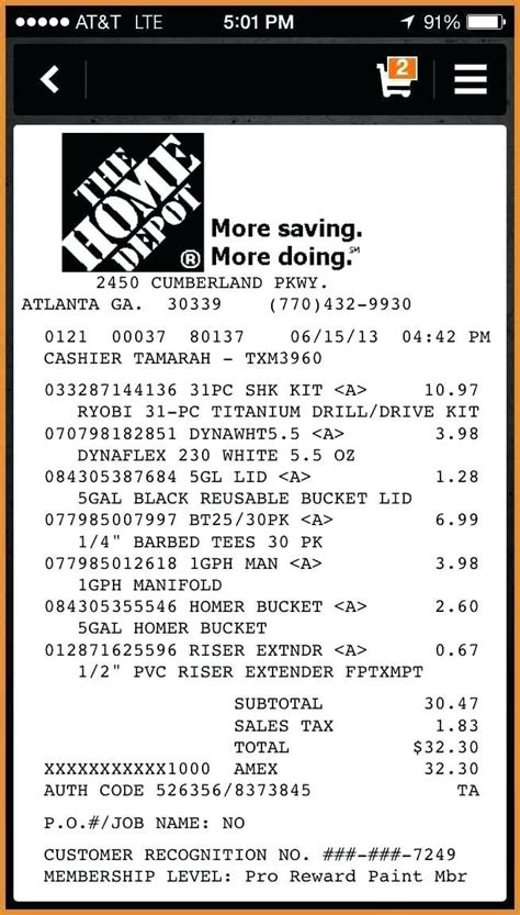 10 Home Depot Receipt Template Receipt Templates Home Depot Receipt