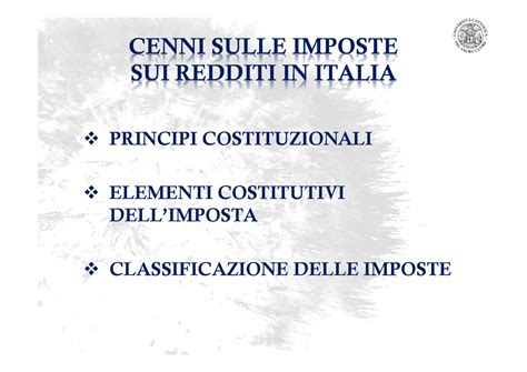 2 Cenni Sulle Imposte SUI Redditi IN Italia 24 09 2021 2 CENNI