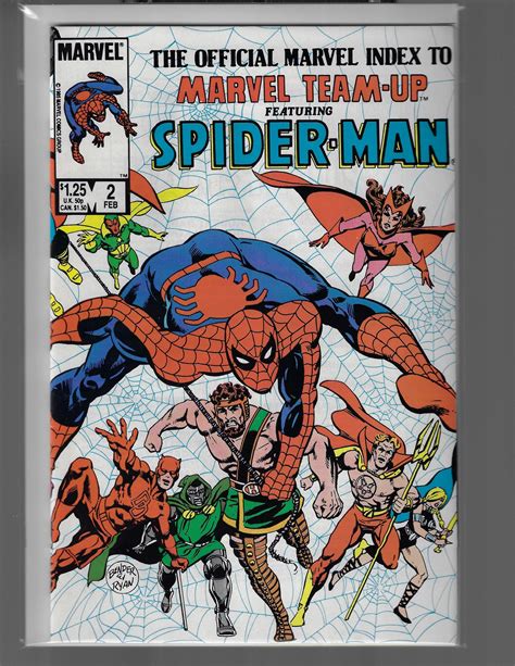 Official Marvel Index To Marvel Team Up 1 6 Marvel 1986 NM Full