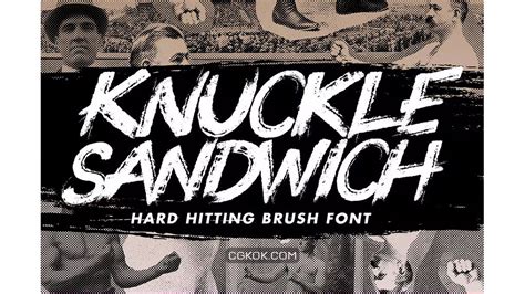 فونت انگلیسی Knuckle Sandwich دانلود فونت براش خشن