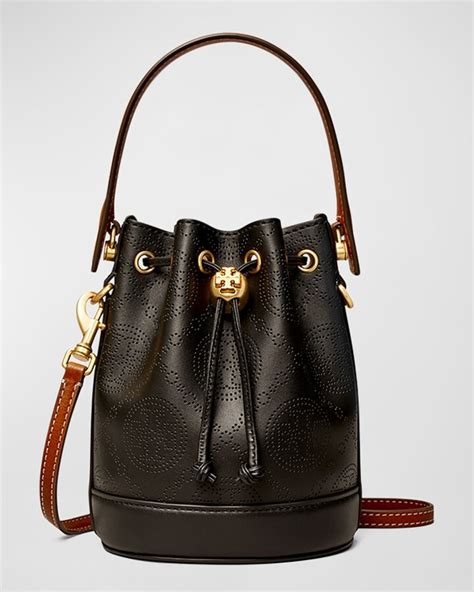 Tory Burch Mini T Monogram Perforated Bucket Bag Shopstyle