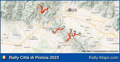 Streckenverlauf Rally Città di Pistoia 2023 CRZ RallyeKarte de