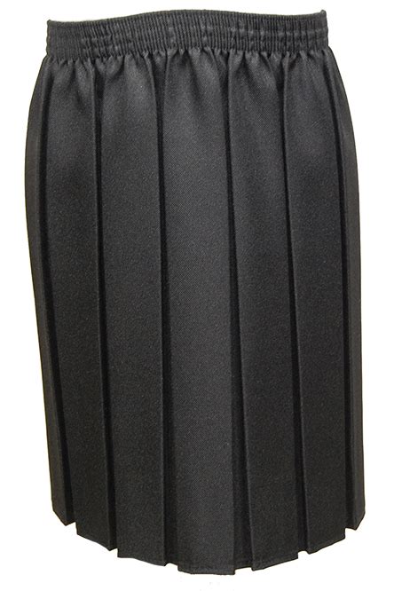 Box Pleat Skirt Poly Black Valentino Schoolwear