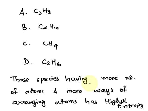 Solved Which Substance Has The Most Entropy Per Mol Assume All