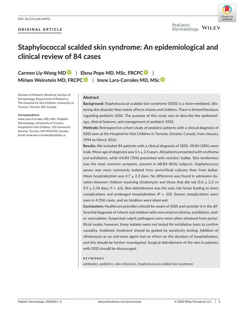 Staphylococcal Scalded Skin Syndrome Pdf