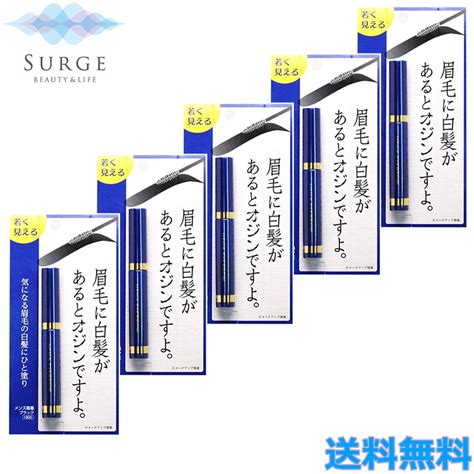 【楽天市場】5本セット メンズ眉墨 ブラック アイブロウ 5g メンズコスメ 白髪隠し ブラック 眉毛 ビナ薬粧：ボーテ＆サンテマルシェ