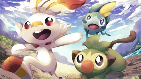 Sobble Scorbunny Grookey Pokemon Sword And Shield 4K HD Wallpaper