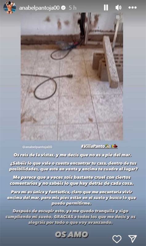 Anabel Pantoja Responde Alto Y Claro A Los Que Critican Su Nueva Casa