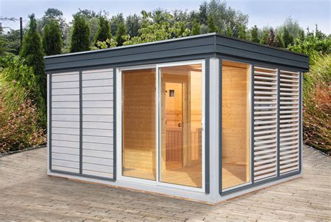 Sauna Paradiso 4x3 2 Raum Gartensauna Außensauna Holz Designsauna