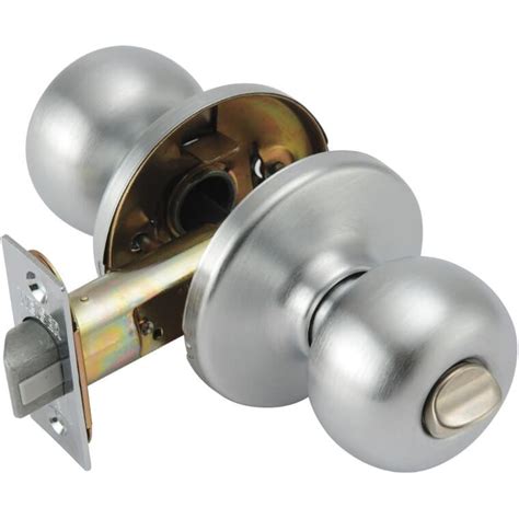 Weiser Lock Satin Chrome Fairfax Privacy Door Knobset Home Hardware