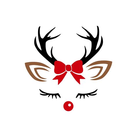 Girl Reindeer Svg