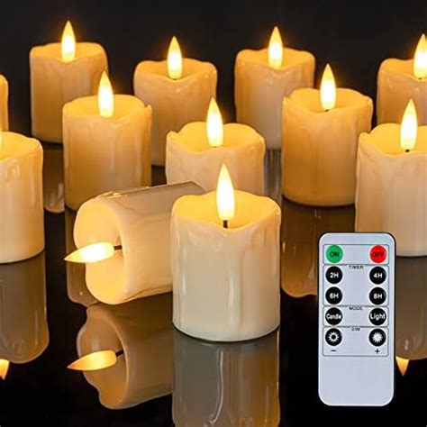 Amazon Zevanor Flameless Flickering Remote Timer Tea Light Candles