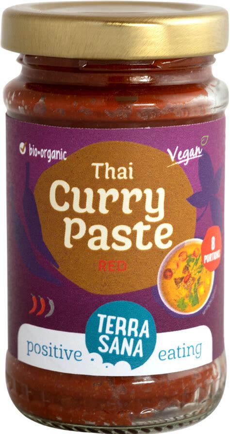 Terrasana Rote Thai Curry Paste Bio Naturpur Shop