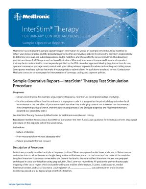 Fillable Online Interstim Therapy Fax Email Print Pdffiller