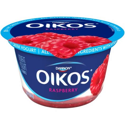 Dannon Oikos Raspberry Greek Yogurt, 5.3 oz - Fred Meyer