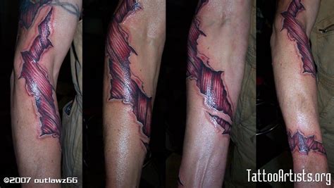 12 Most Unbelievable Ripped Skin Tattoos Ripped Skin Tattoo Tattoo