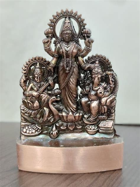 Laxmi Ganesh Saraswati Idol Lakshmi Ganesh Sarasvati Statue Murti Cm