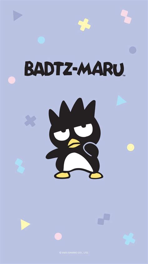 A Cartoon Penguin With The Words Badtz Maru On It