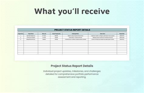 Project Portfolio Status Report Template In Google Sheets Excel